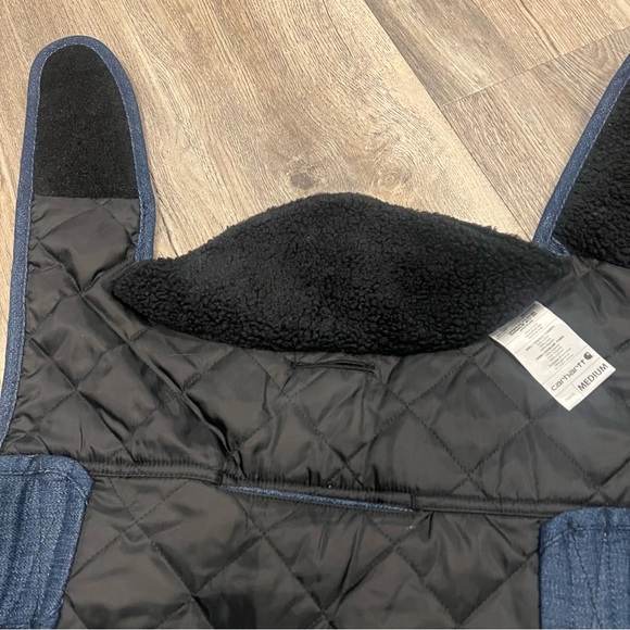 NEW Carhartt Blue Denim Insulated Dog Chore Coat Medium M Warmest Walking - Picture 8 of 13